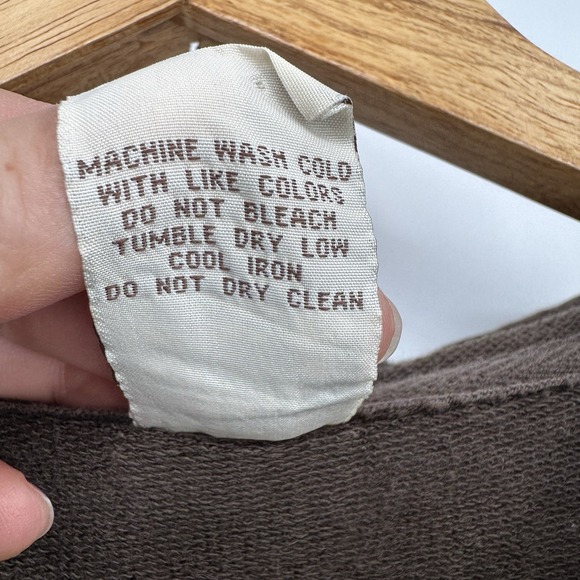 Vintage Lucky Brand Hoodie‎ Women's Small Brown Elephant Oriental Sweatshirt Y2K - Picture 5 of 7